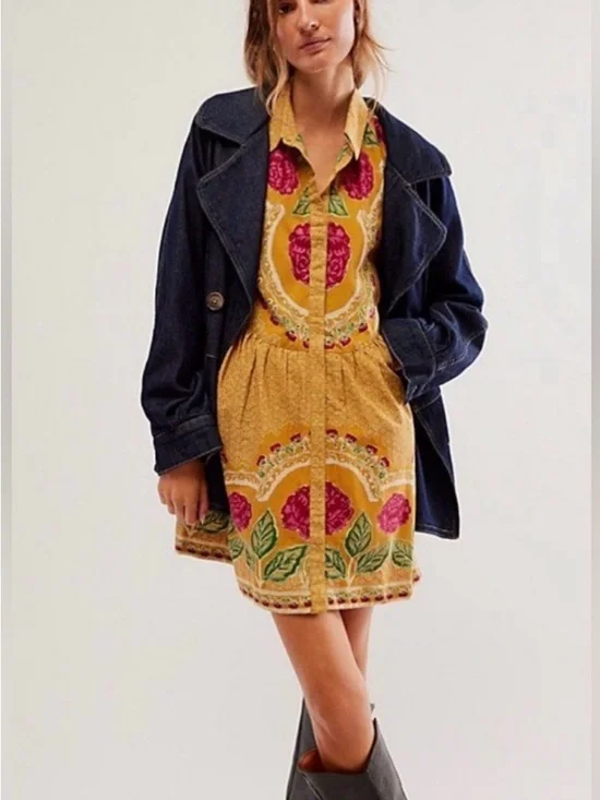 Free People Smell the Roses Dress Floral size medium - Picture 3 of 14